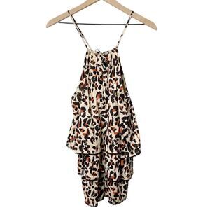 Urban Outfitters Leopard Women Sleeveless Romper SIZE SMALL